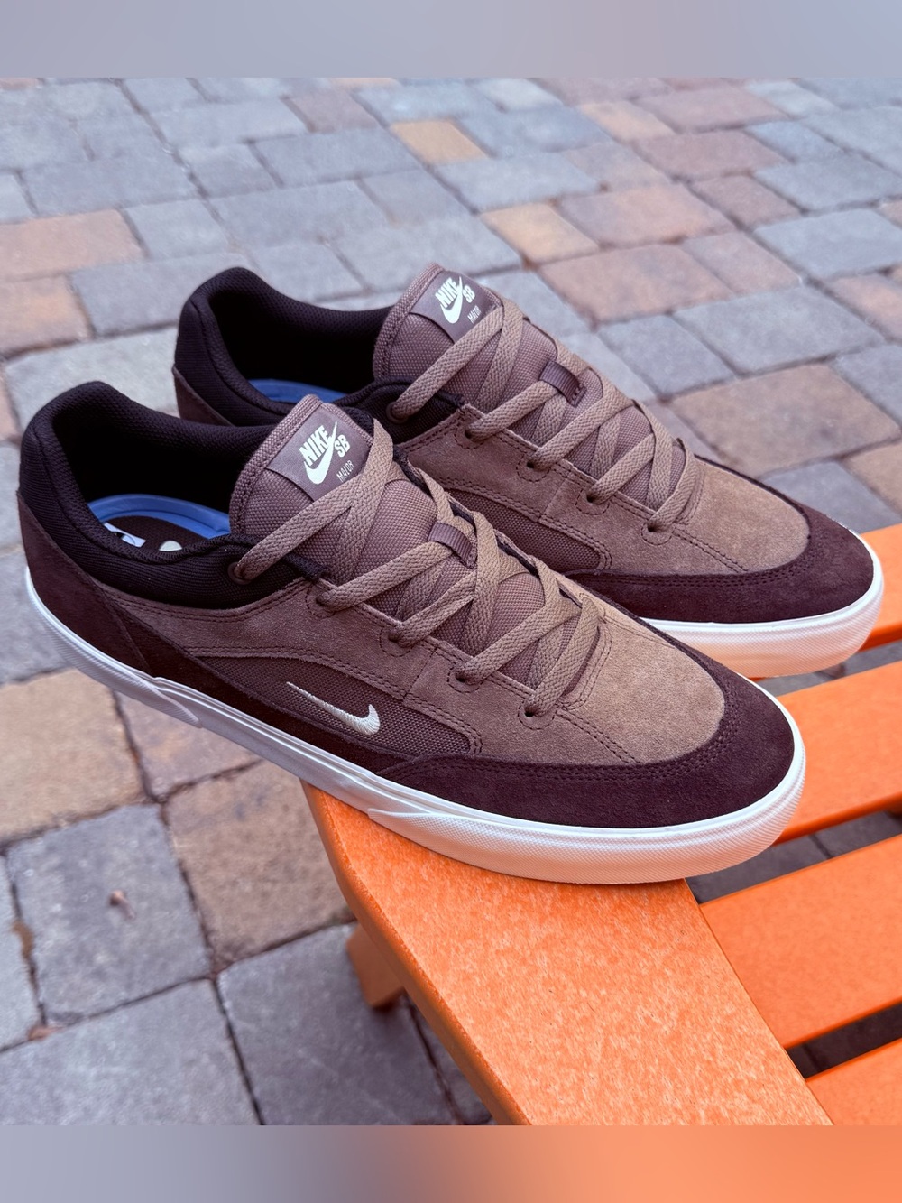 Men’s Nike SB Malor Ironstone Baroque Brown Light Khaki Skateboard Shoes Size 12